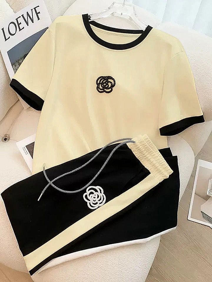 FLOWER PRINTED - Track Suit OFF WHITE