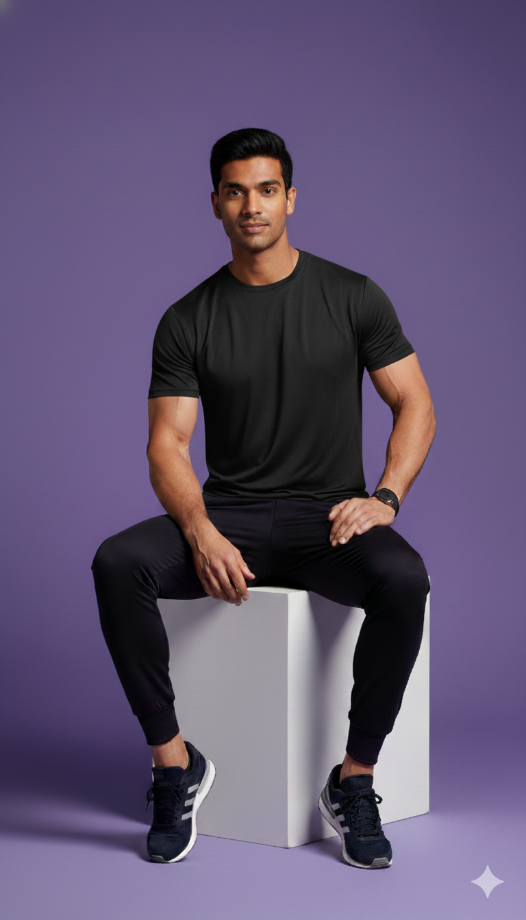 11.11 SALE : Premium Quality Drifit Tshirt - Black