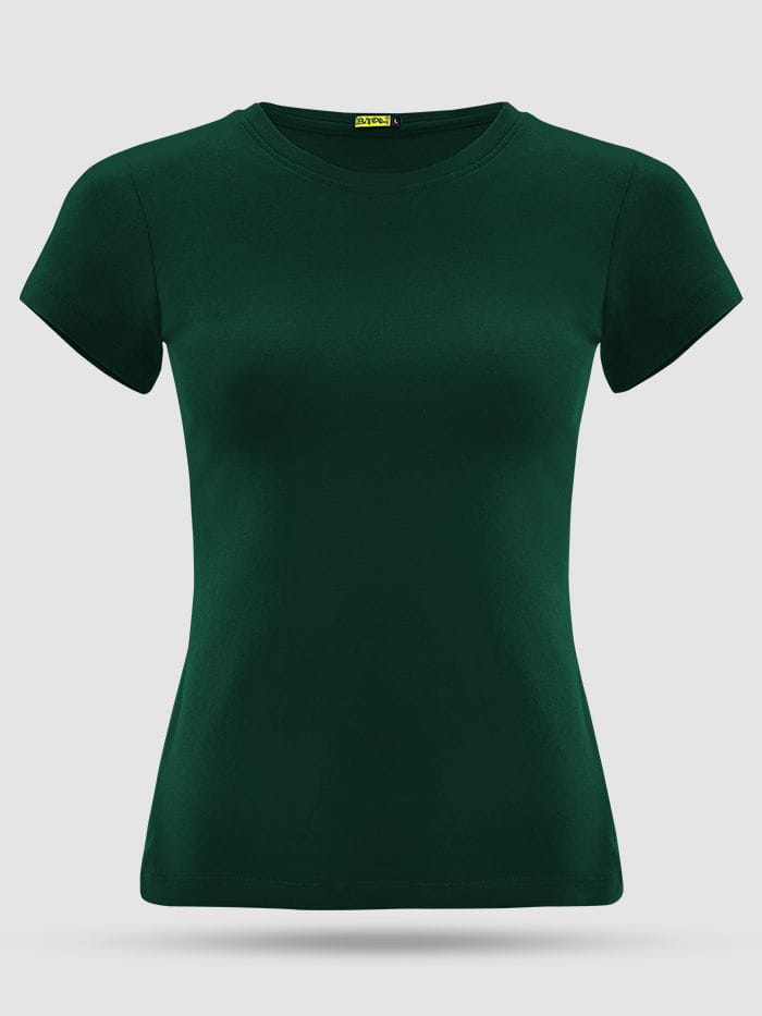 Plain Tees For Women - DARK GREEN
