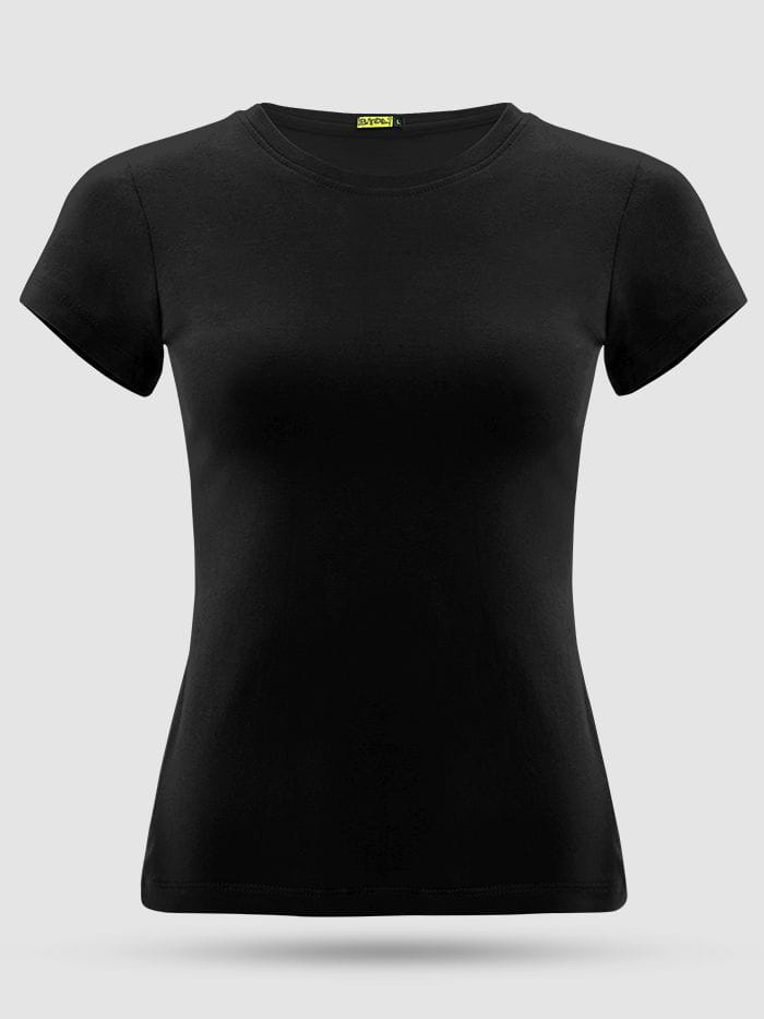 Plain Tees For Women - BLACK