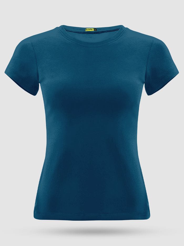 Plain Tees For Women - PETROLIUM BLUE