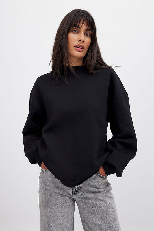 ZIPWEAR - Plain SweatShirt For Women - BLACK