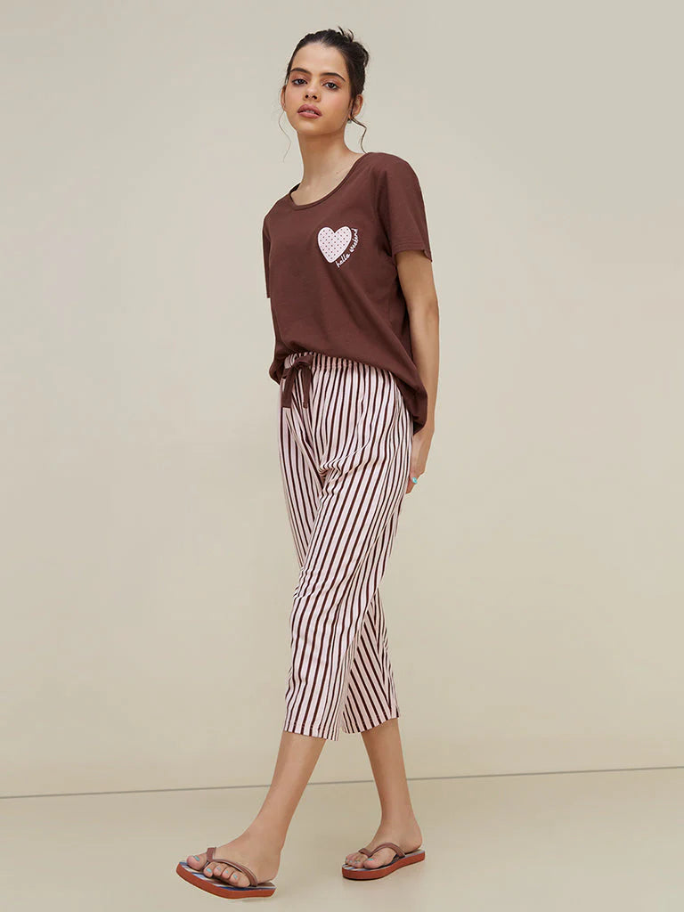 HELLO WEEKEND PRINTED  - PJ SUIT FOR WOMEN