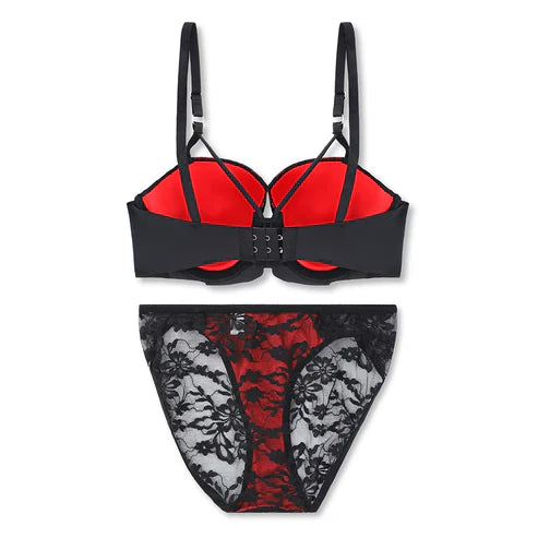 Padded Bra Set - Red Temptation