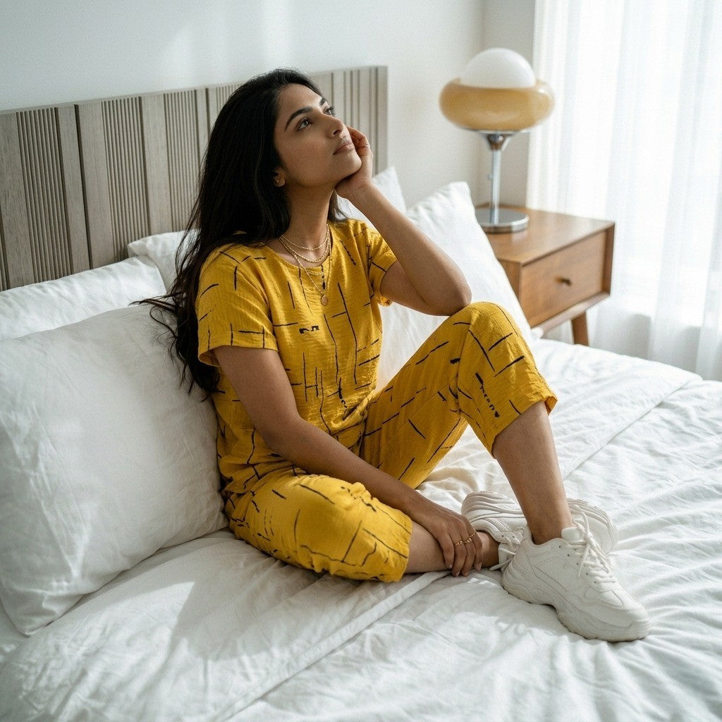Yellow Capri - PJ SUIT FOR WOMEN