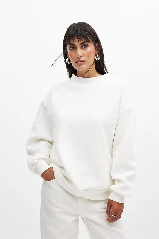 ZIPWEAR - Plain SweatShirt For Women - WHITE