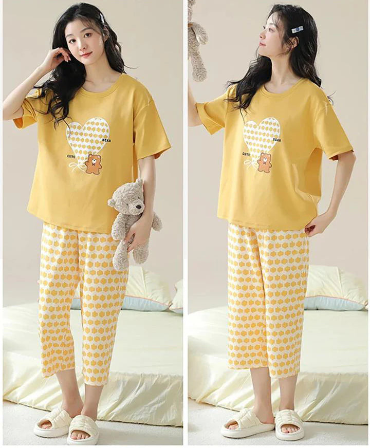 CUTE BEAR PRINTED - PJ SUIT FOR WOMEN