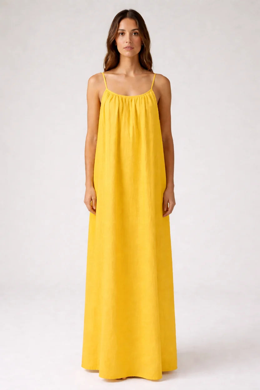 STUNNING BACKLESS MAXI DRESS - MANGO