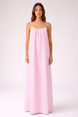 STUNNING BACKLESS MAXI DRESS - LIGHT PINK