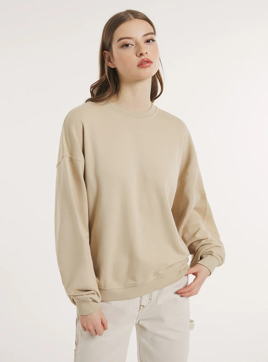 ZIPWEAR - Plain SweatShirt For Women - BEIGE
