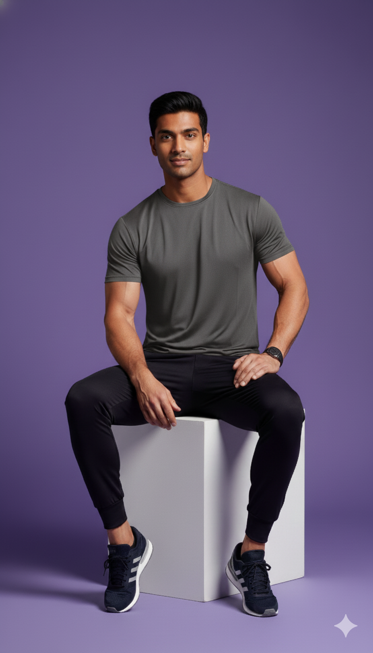 11.11 SALE : Premium Quality Drifit Tshirt - Charcoal