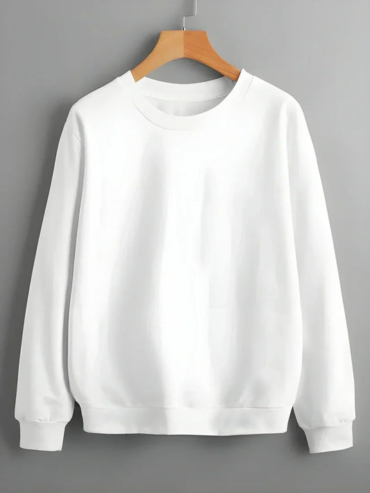 ZIPWEAR - Plain SweatShirt - WHITE
