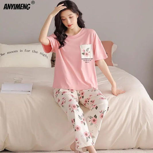 PINK POCKET PRINT - PJ SUIT FOR WOMEN
