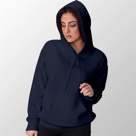 Plain Hoddie For Women - NAVY BLUE
