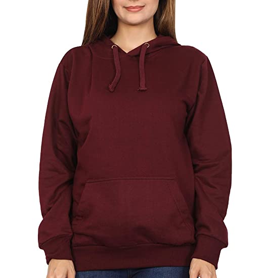Plain Hoddie For Women - MAROON