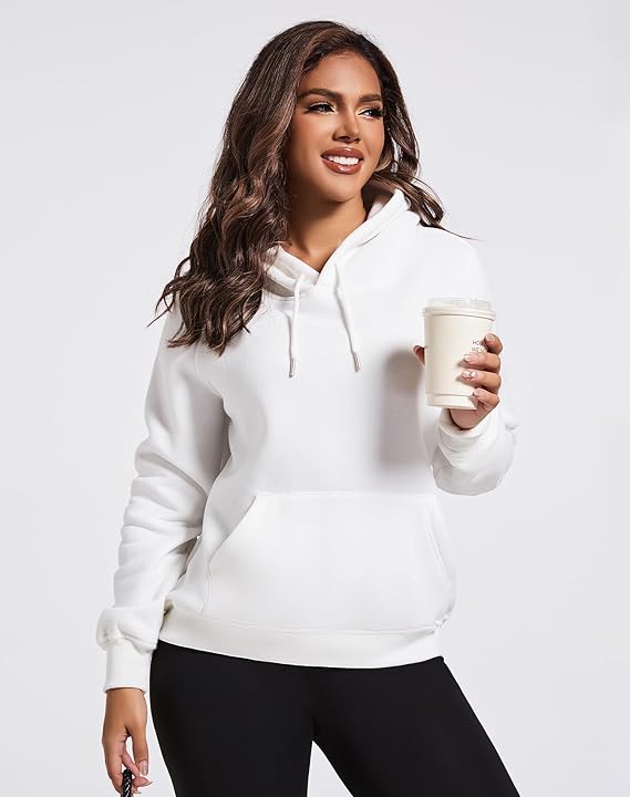 Plain Hoddie For Women - WHITE
