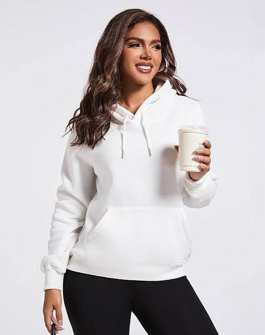 Plain Hoddie For Women - WHITE