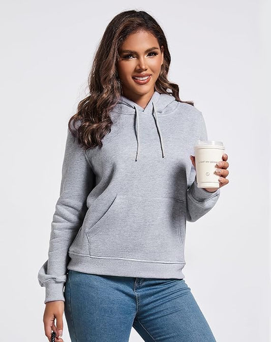 Plain Hoddie For Women - GREY