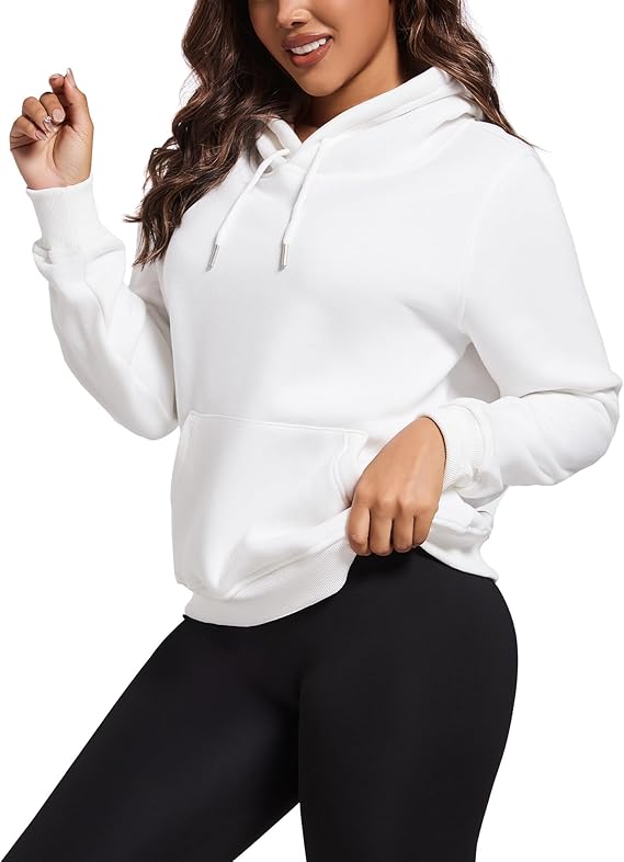 Plain Hoddie For Women - WHITE