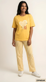 CUTE BEAR PRINTED - PJ SUIT FOR WOMEN