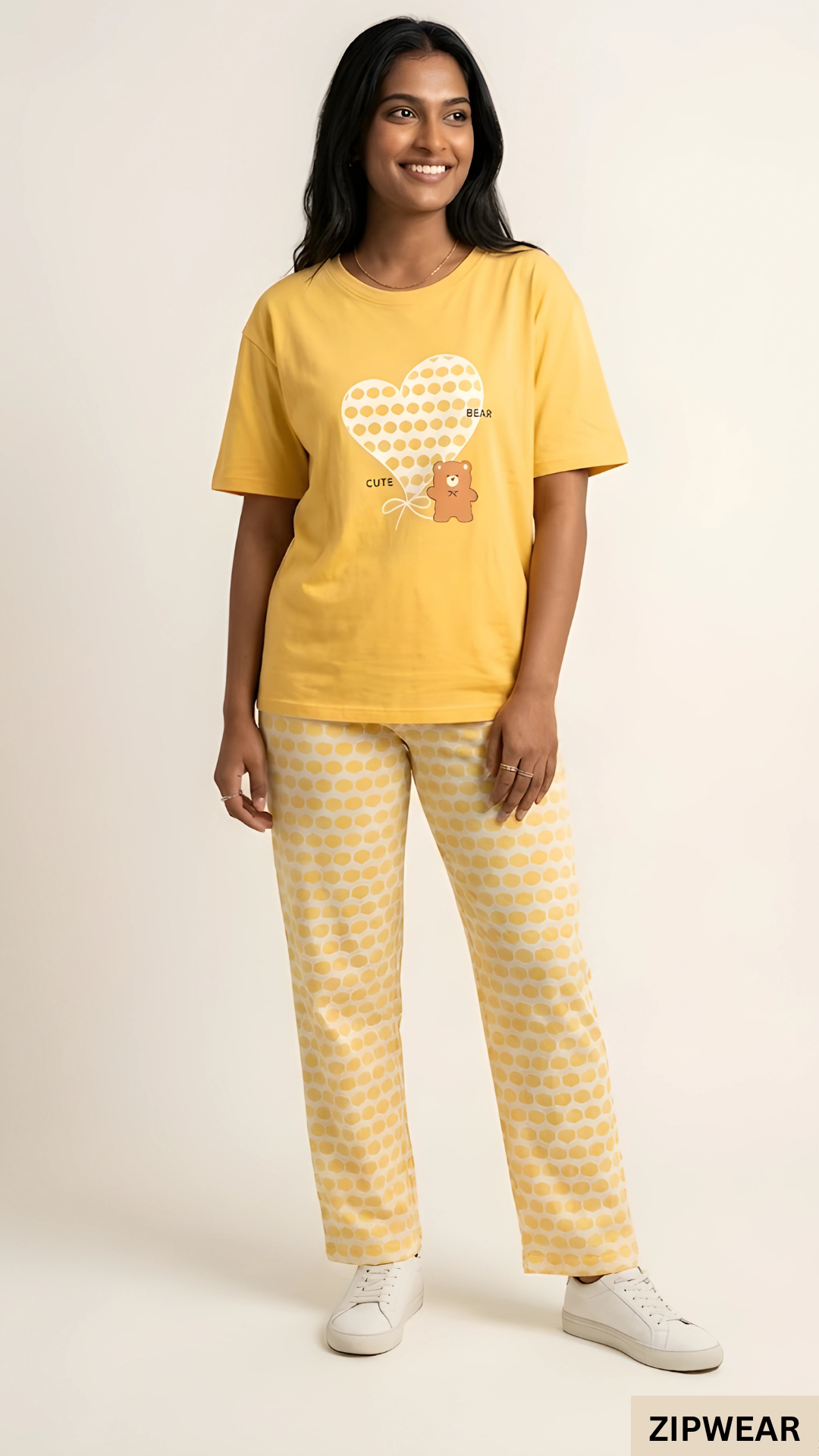 CUTE BEAR PRINTED - PJ SUIT FOR WOMEN