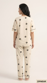 KK Flower PJ Suit - Back View