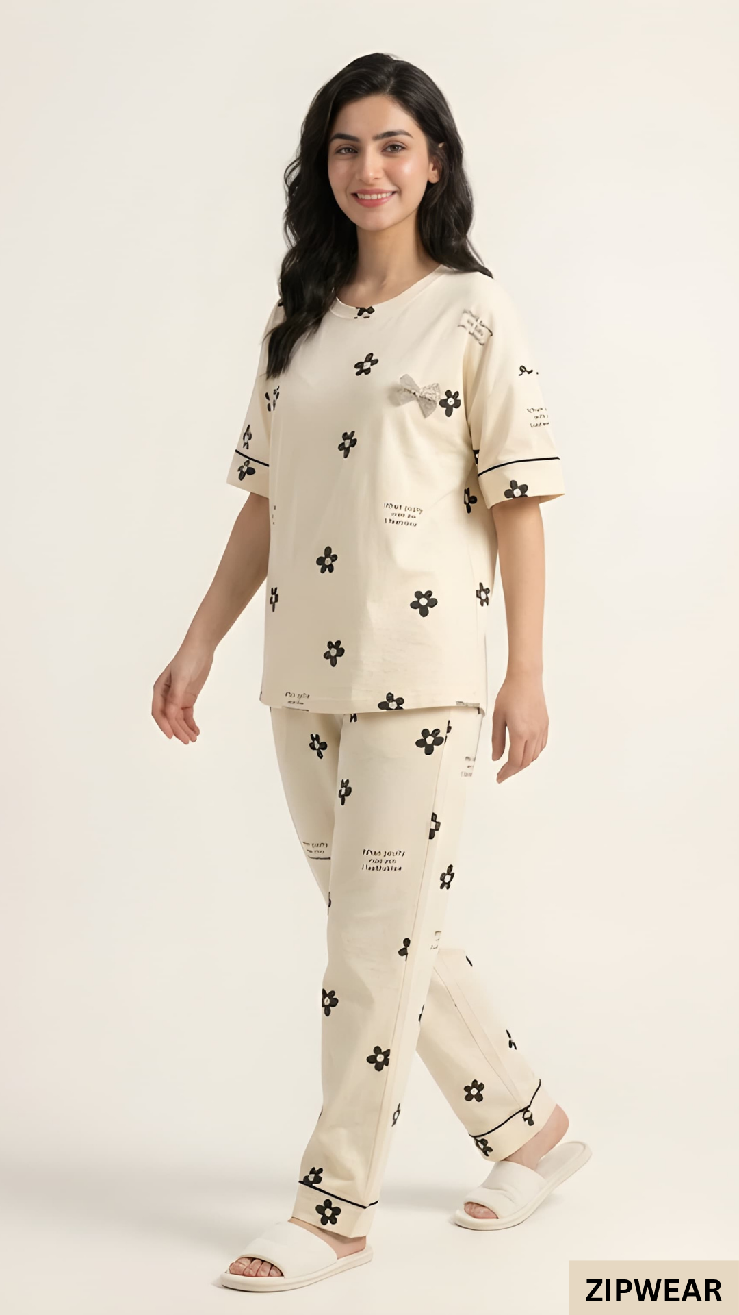 KK Flower PJ Suit - Front View