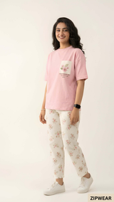 PINK POCKET PRINT - PJ SUIT FOR WOMEN