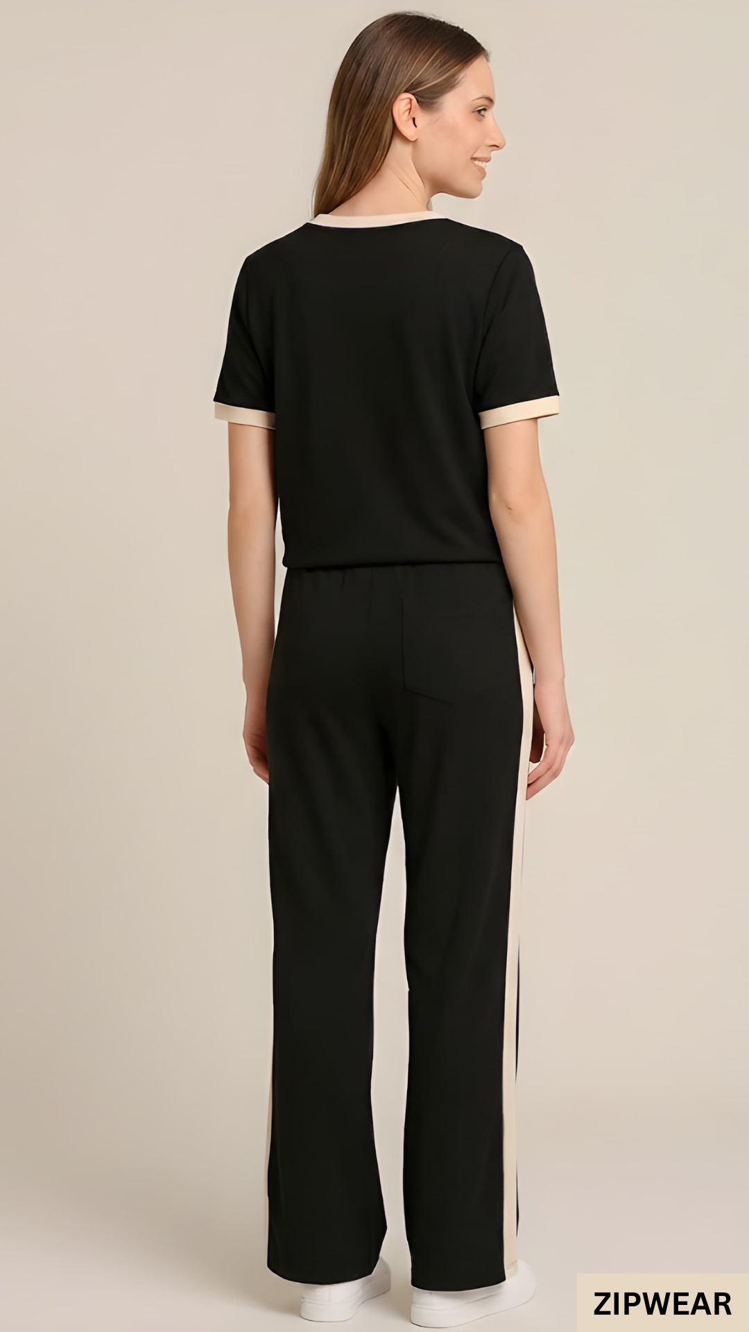 FLOWER PRINTED - TRACK SUIT BLACK