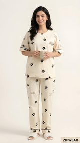 KK Flower PJ Suit - Front View 2