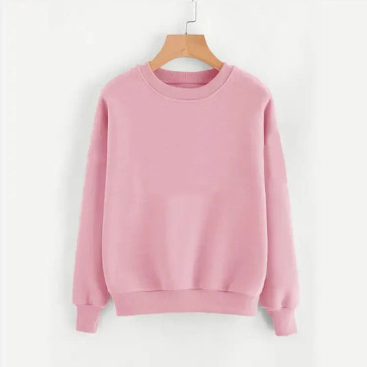 FLASH SALE #ZIPWEAR - Plain SweatShirt - PINK