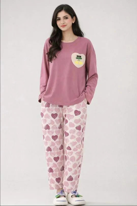 PINK MINI HEART - PJ SUIT FOR WOMEN