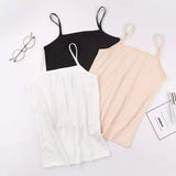 PACK OF 3 CAMISOLE TOPS IN SOFT COTTON JERSEY WITH NARROW SHOULDER STRAPS